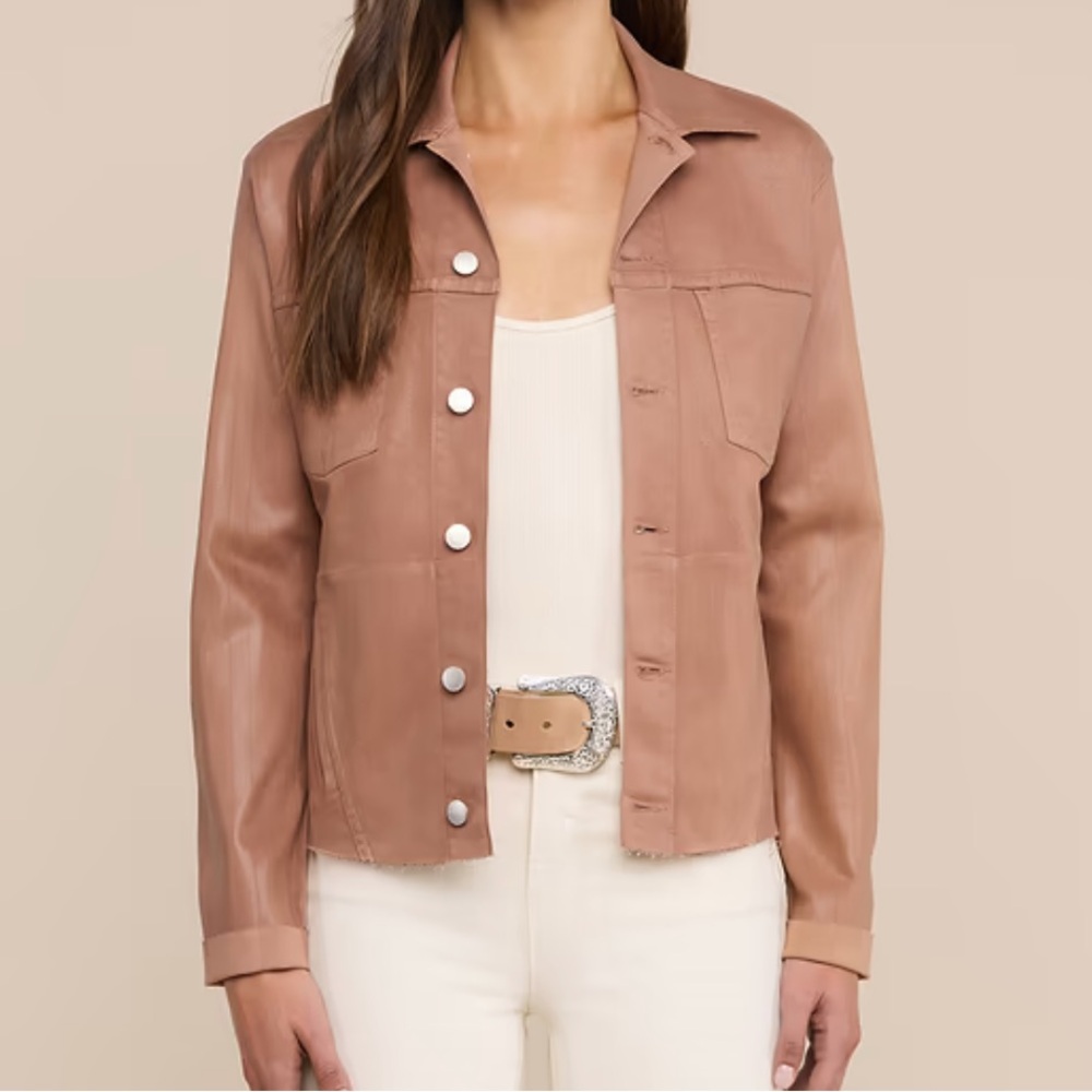 L'AGENCE Janelle Jacket in Hazelnut Coated